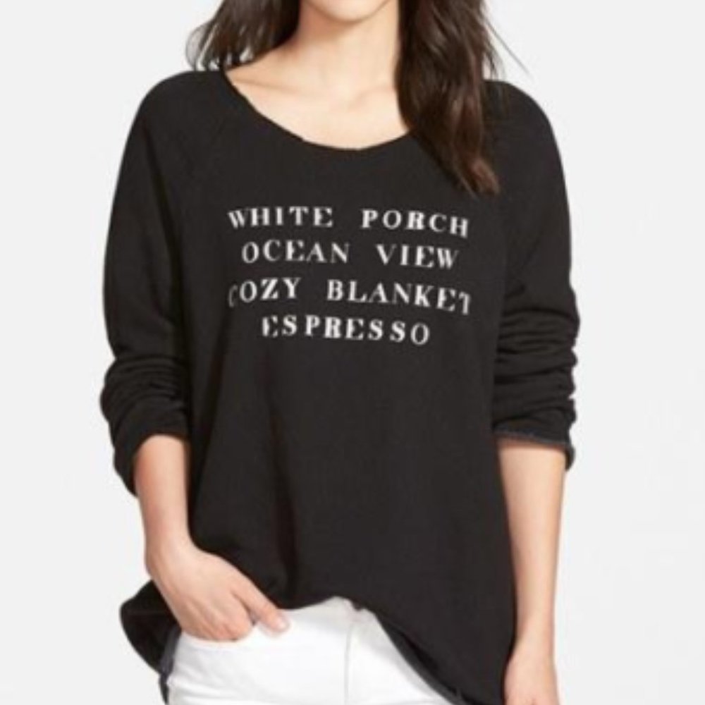 Women's Wildfox 'Hamptons House' Raw Edge Raglan